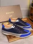 man gucci chaussures habillees classiques cuir sapphire blue